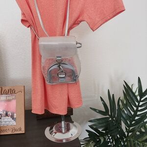 Silver Mini Backpack
